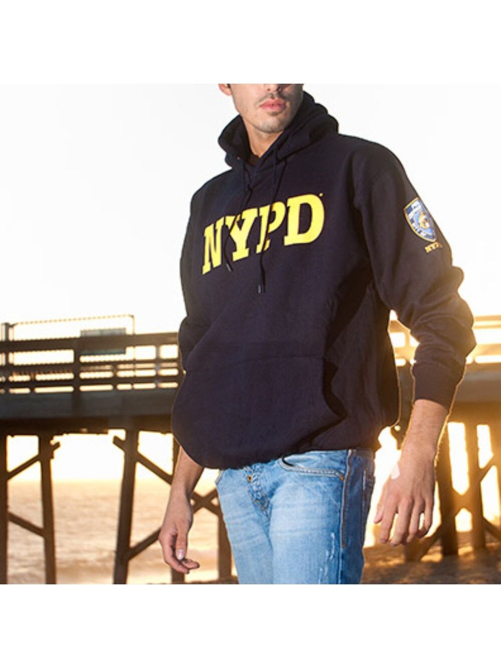 NYPD Embossed Hooded Sweatshirt unisex hoodie NWT - Picture 2 of 2